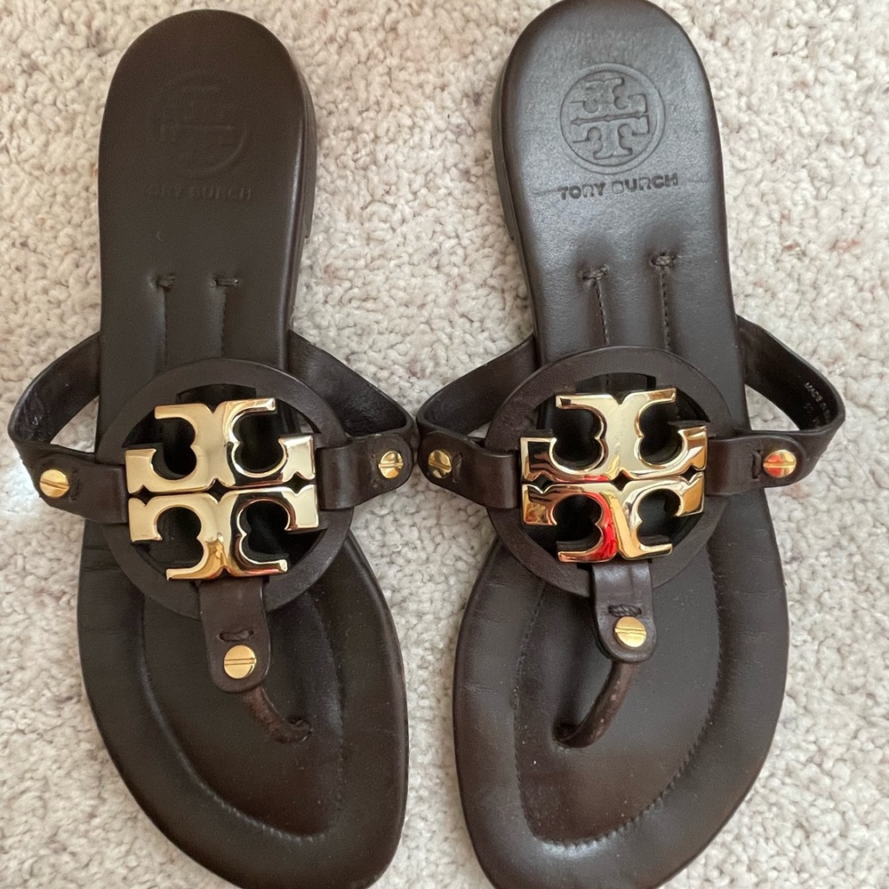 Tory Burch Brown Miller Sandals
